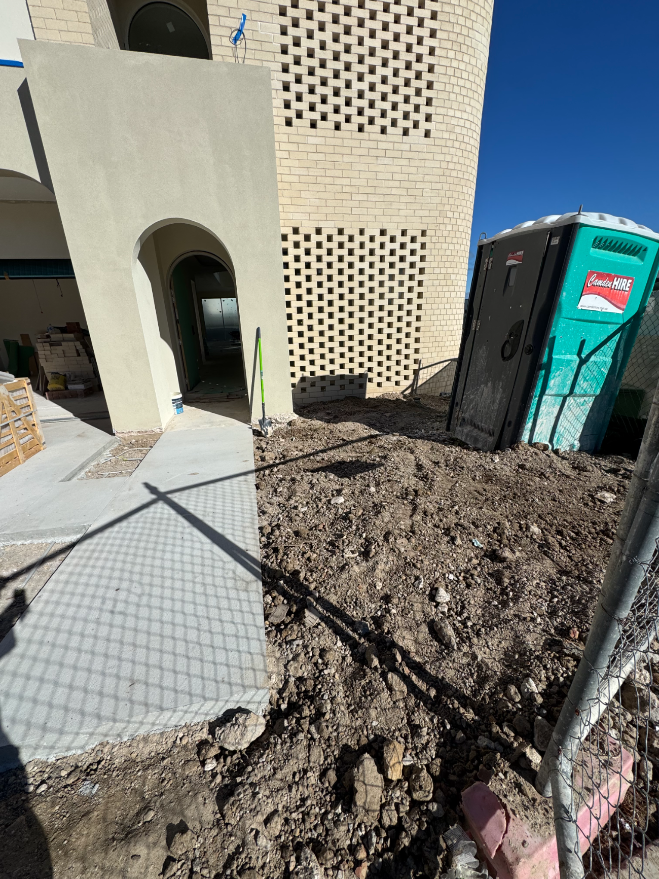 Same site entrance cleared of all rubbish after removal
